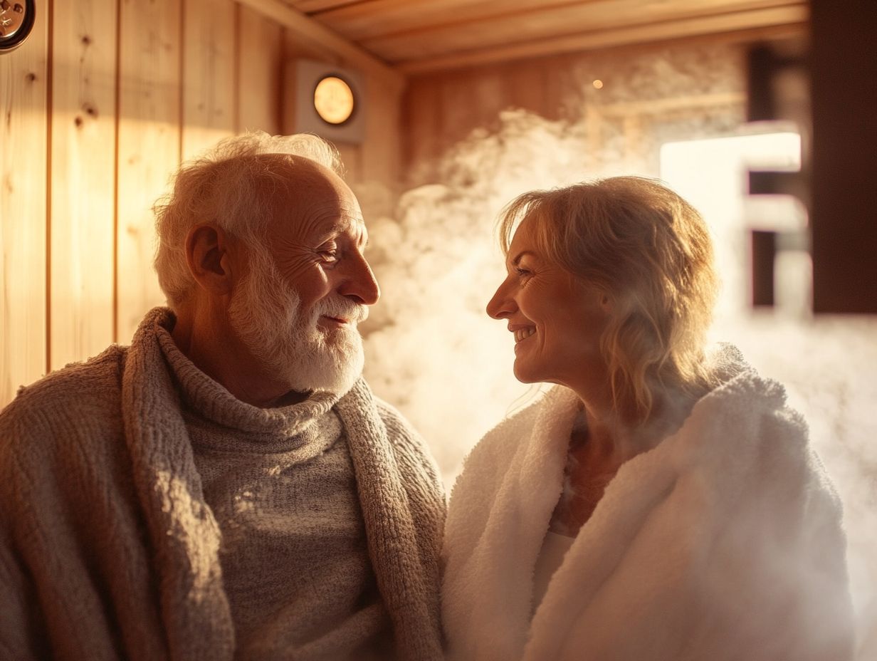 Visual representation of sauna therapy benefits for seniors