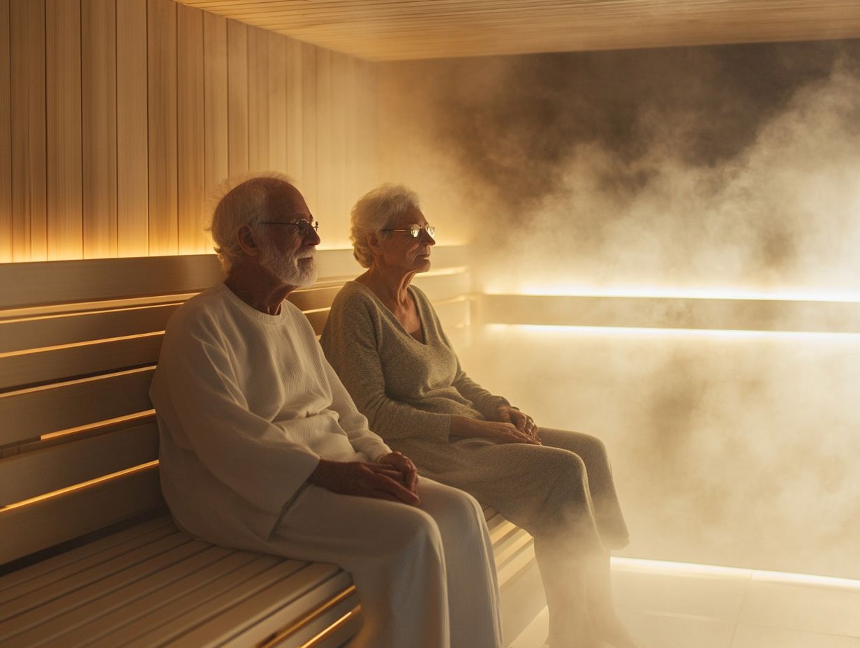 Seniors enjoying the health benefits of sauna therapy