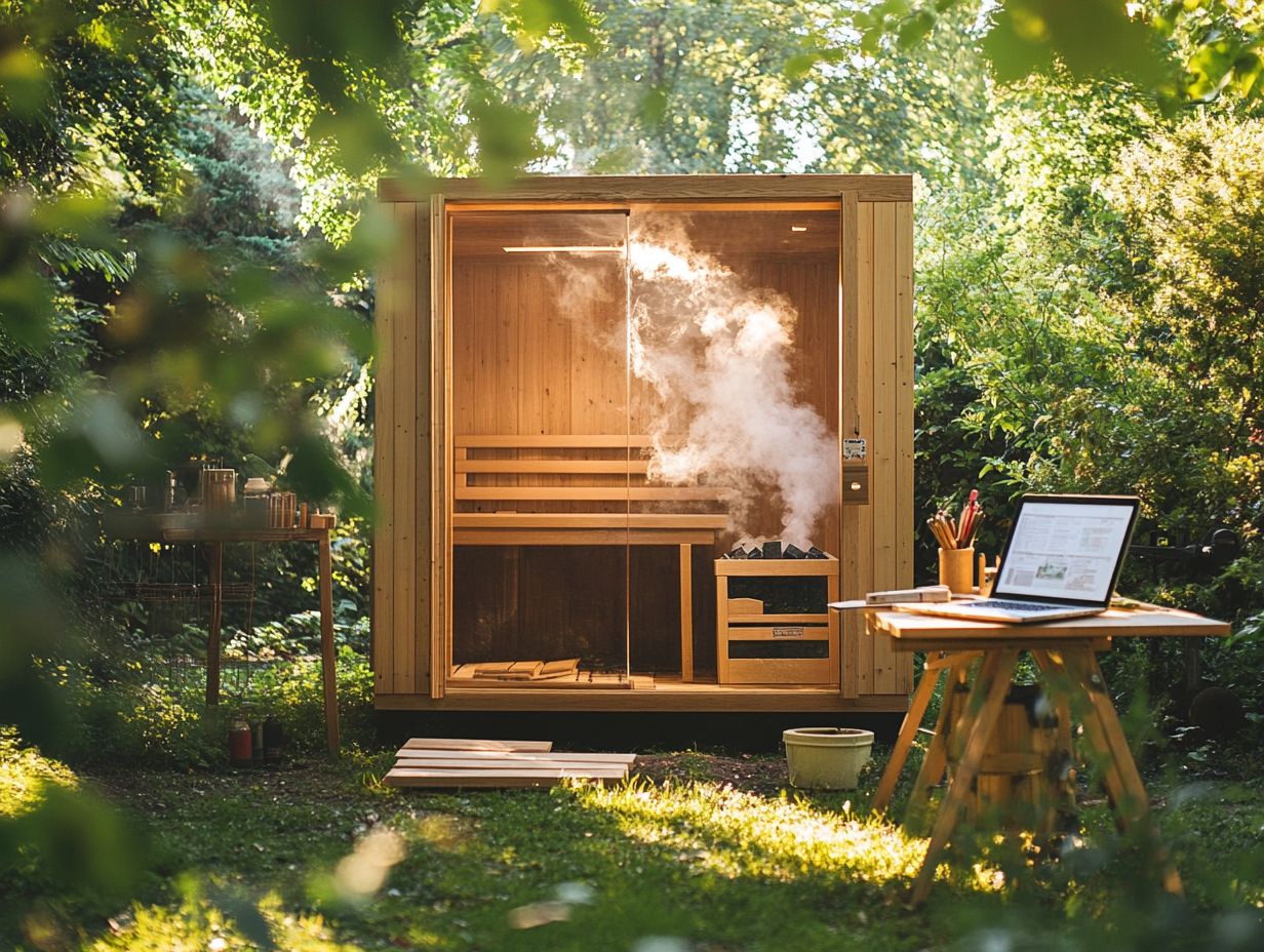 An illustration of different types of DIY saunas