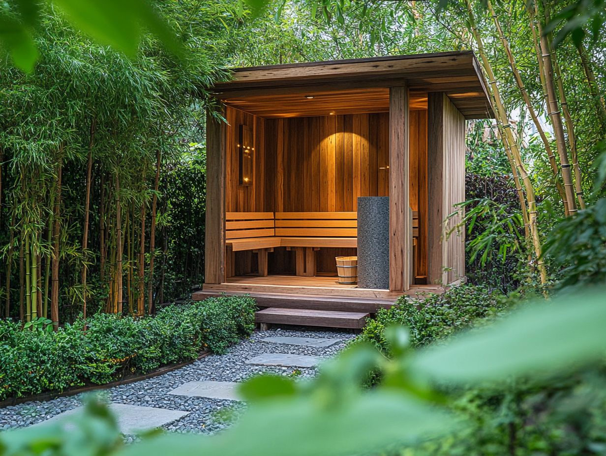 A serene eco-friendly sauna showcasing natural materials for an enhanced experience.