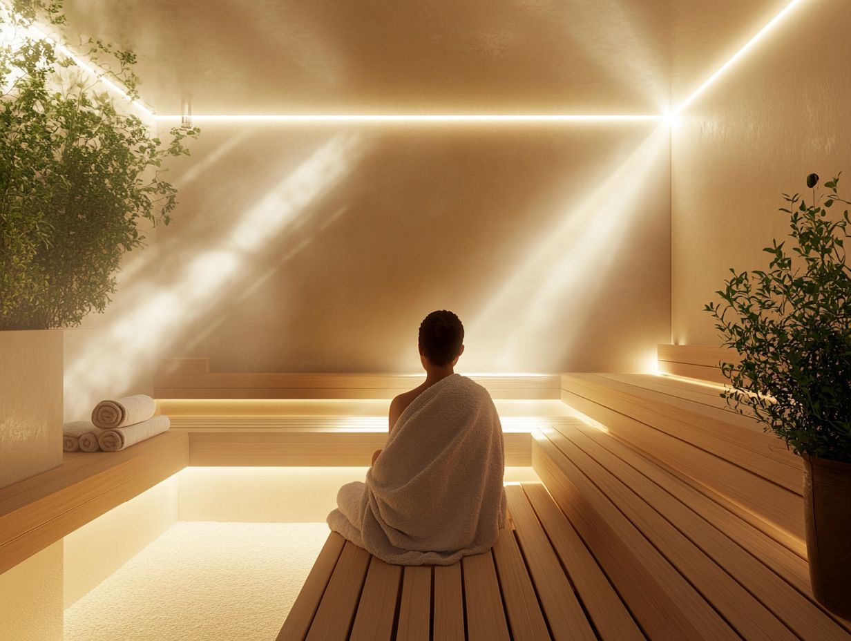 A person enjoying a sauna session for optimal results.