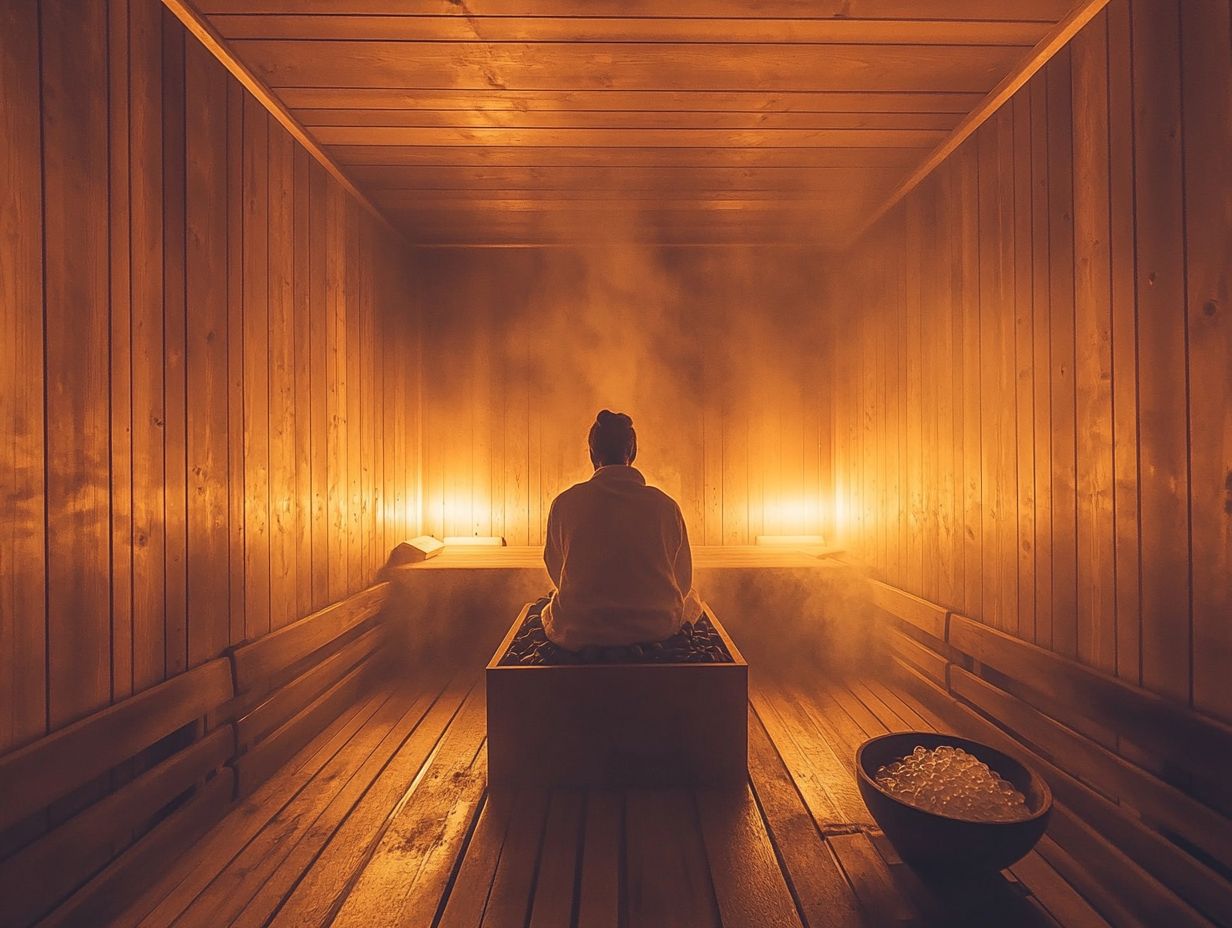 A visual representation of frequently asked questions about saunas and weight management