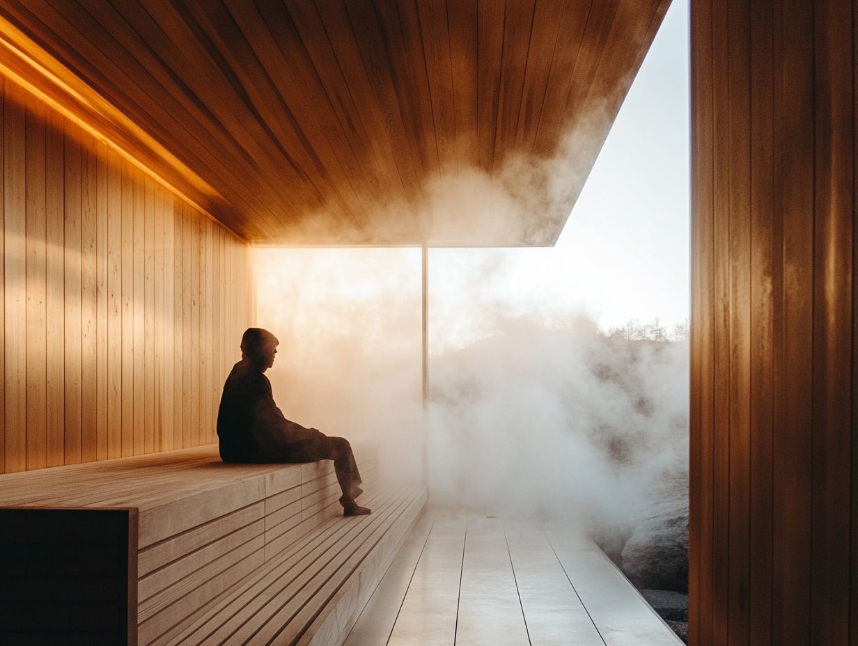 Illustration of sauna usage frequency for health benefits