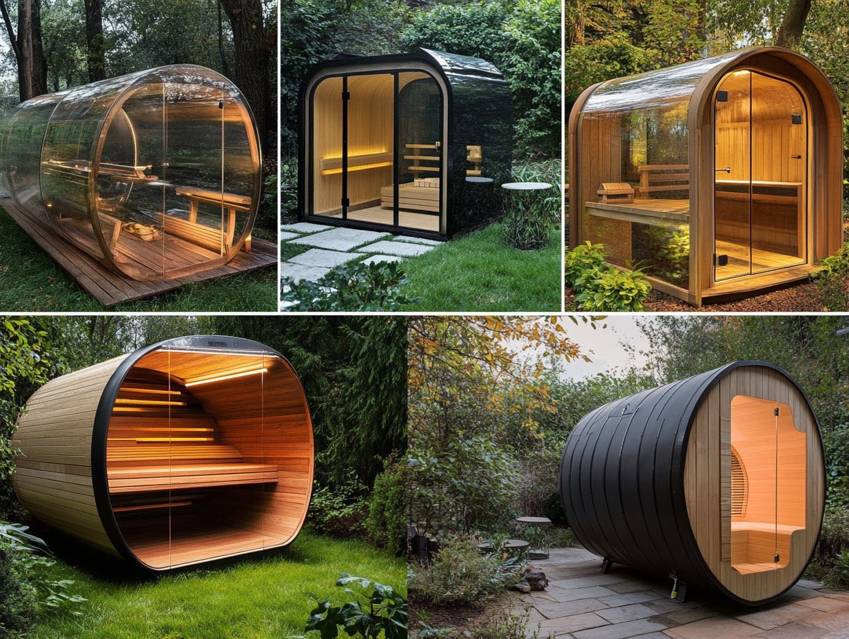 Visual examples of unique sauna designs for homes