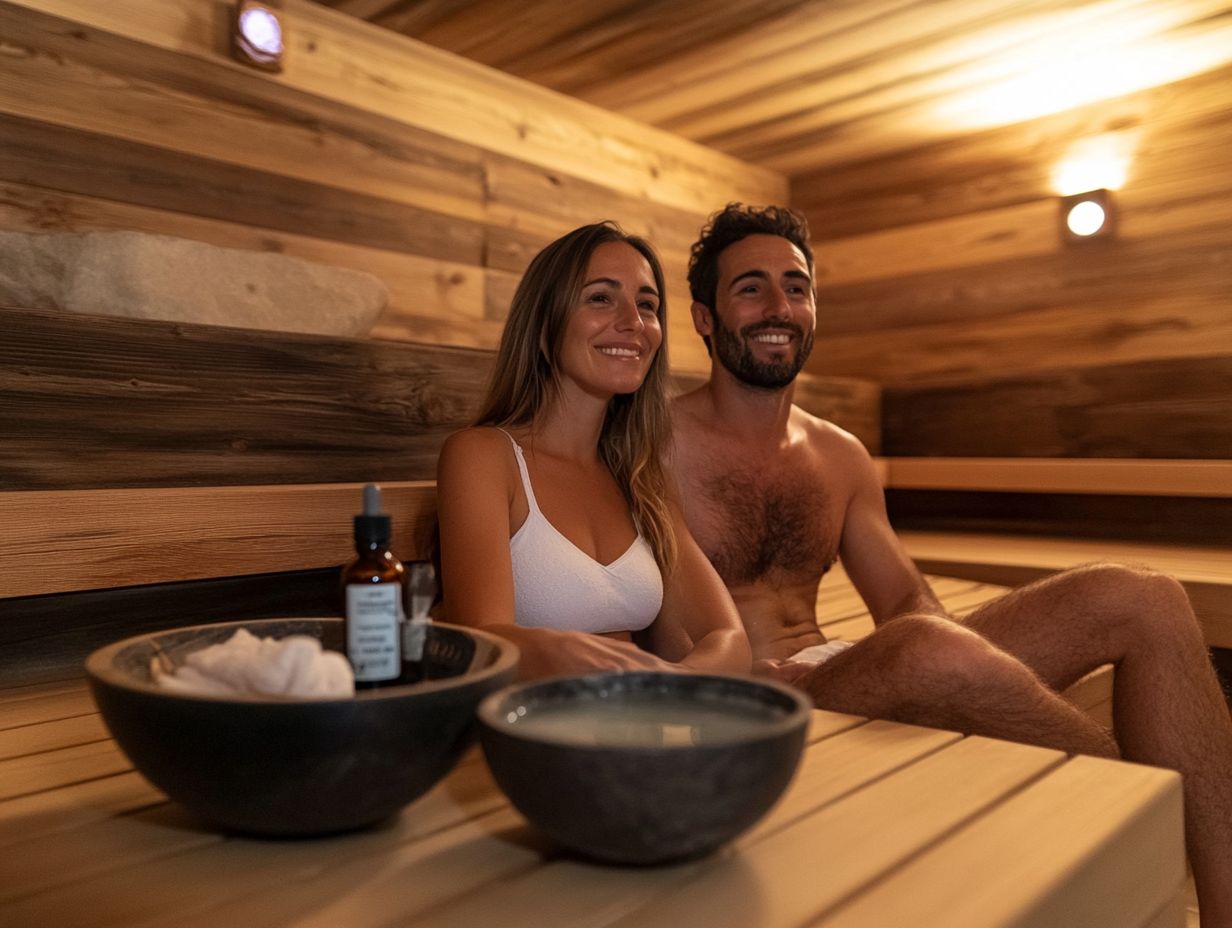 A couple preparing together for a relaxing sauna session