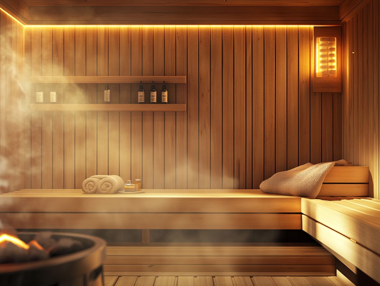 A serene infrared sauna setting illustrating its benefits for fibromyalgia