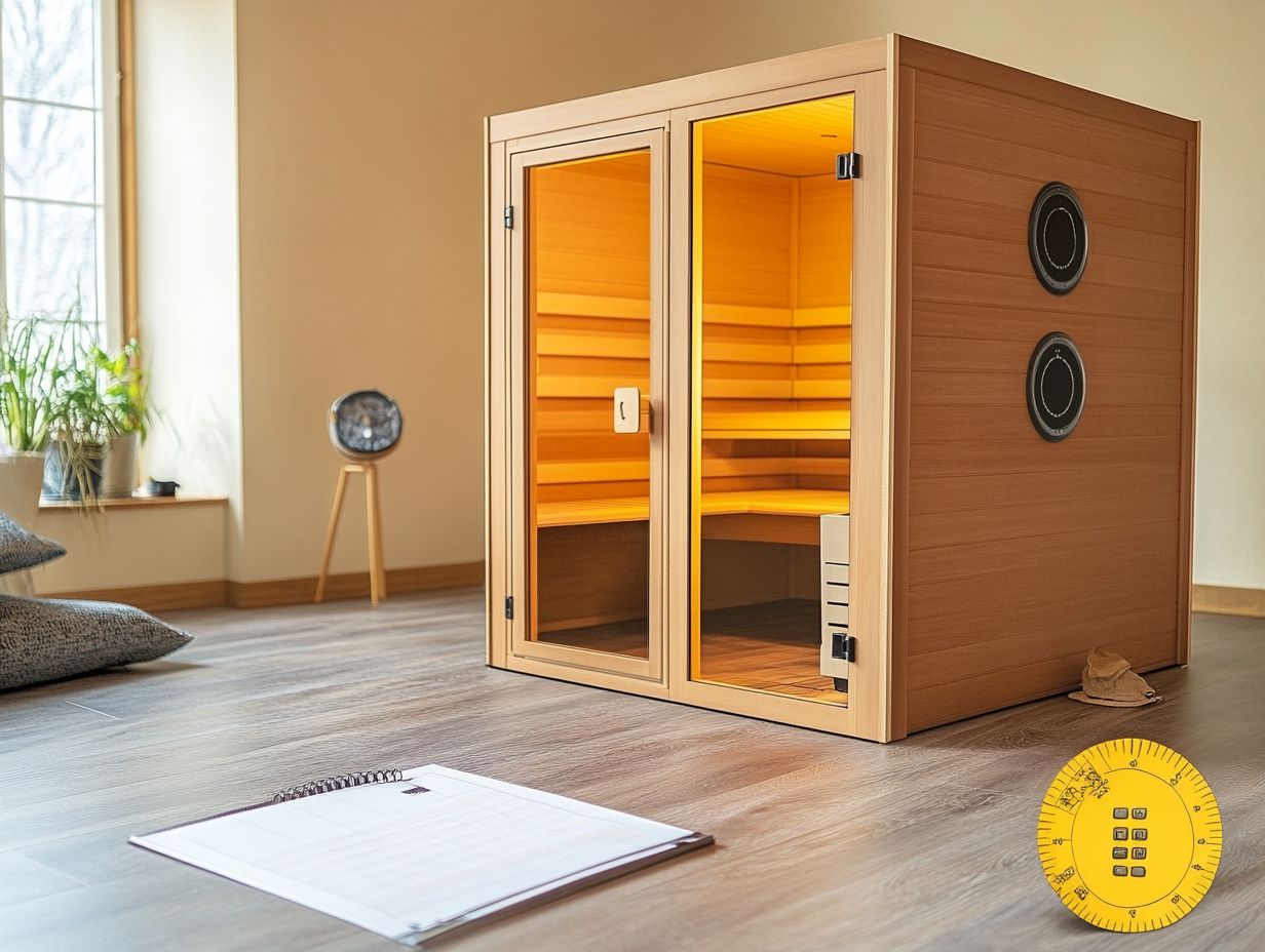 Image showing the proper installation process of a sauna