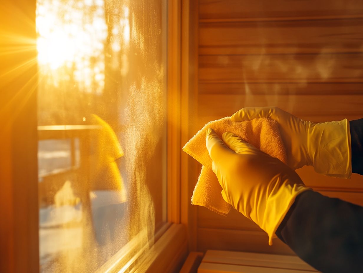 Cleaning schedule for sauna glass