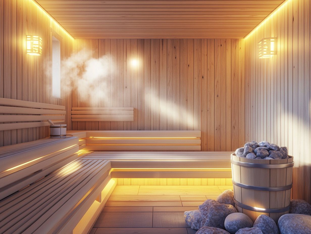 A beautifully designed home sauna showcasing relaxing space