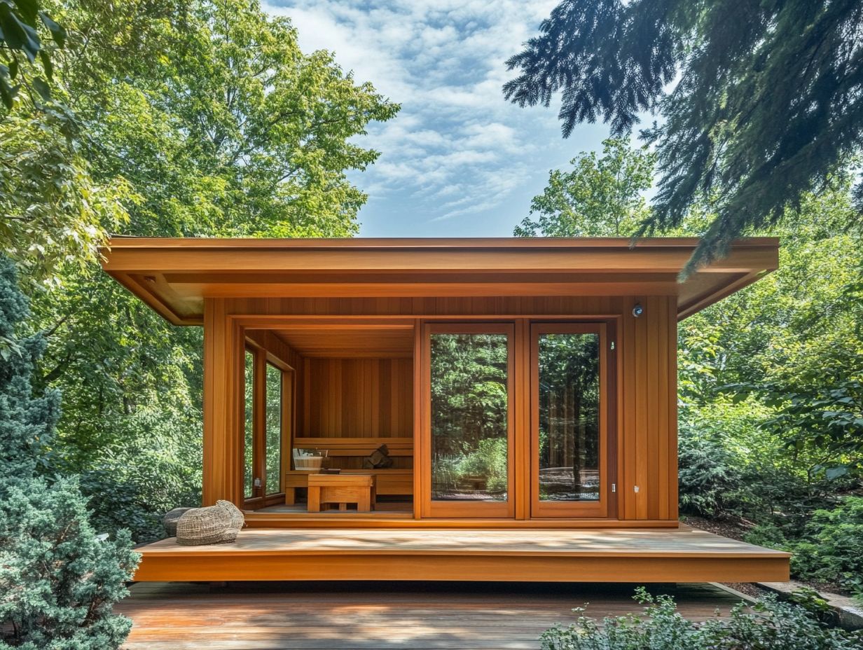 Image showing a well-maintained outdoor sauna