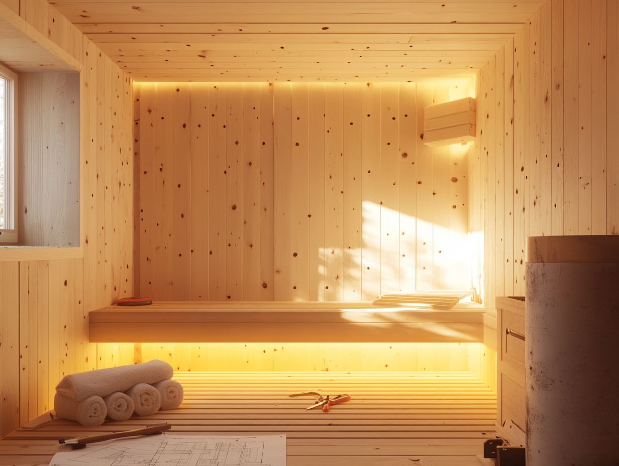 A clean and well-maintained sauna interior