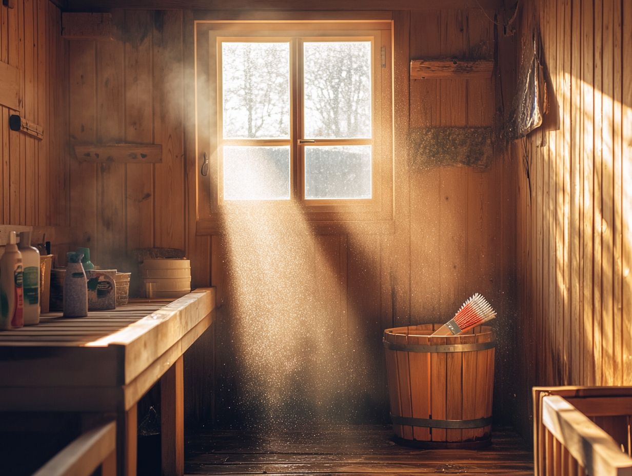 How often should I clean and sanitize my sauna?