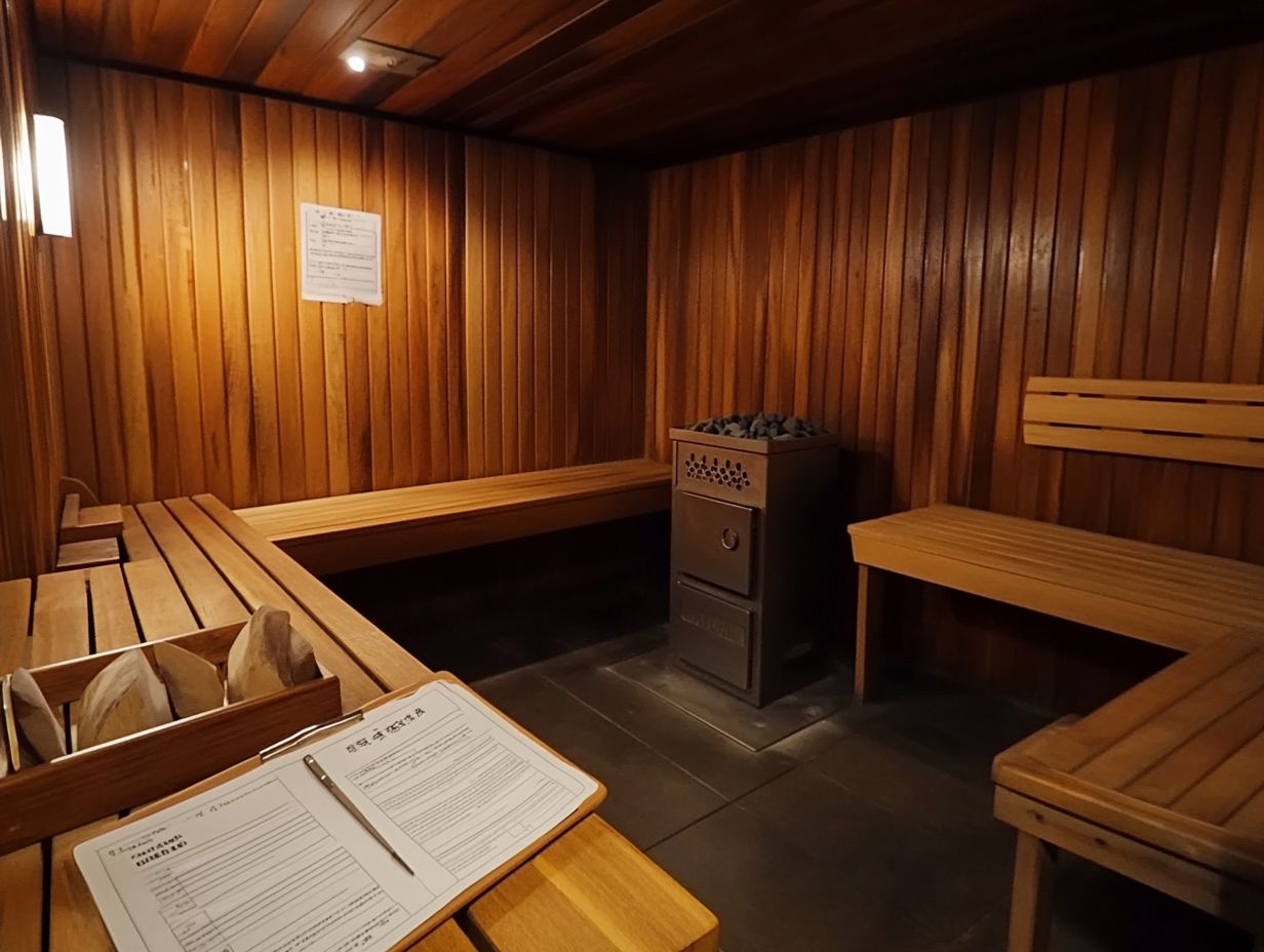 How often should sauna safety checks be performed?