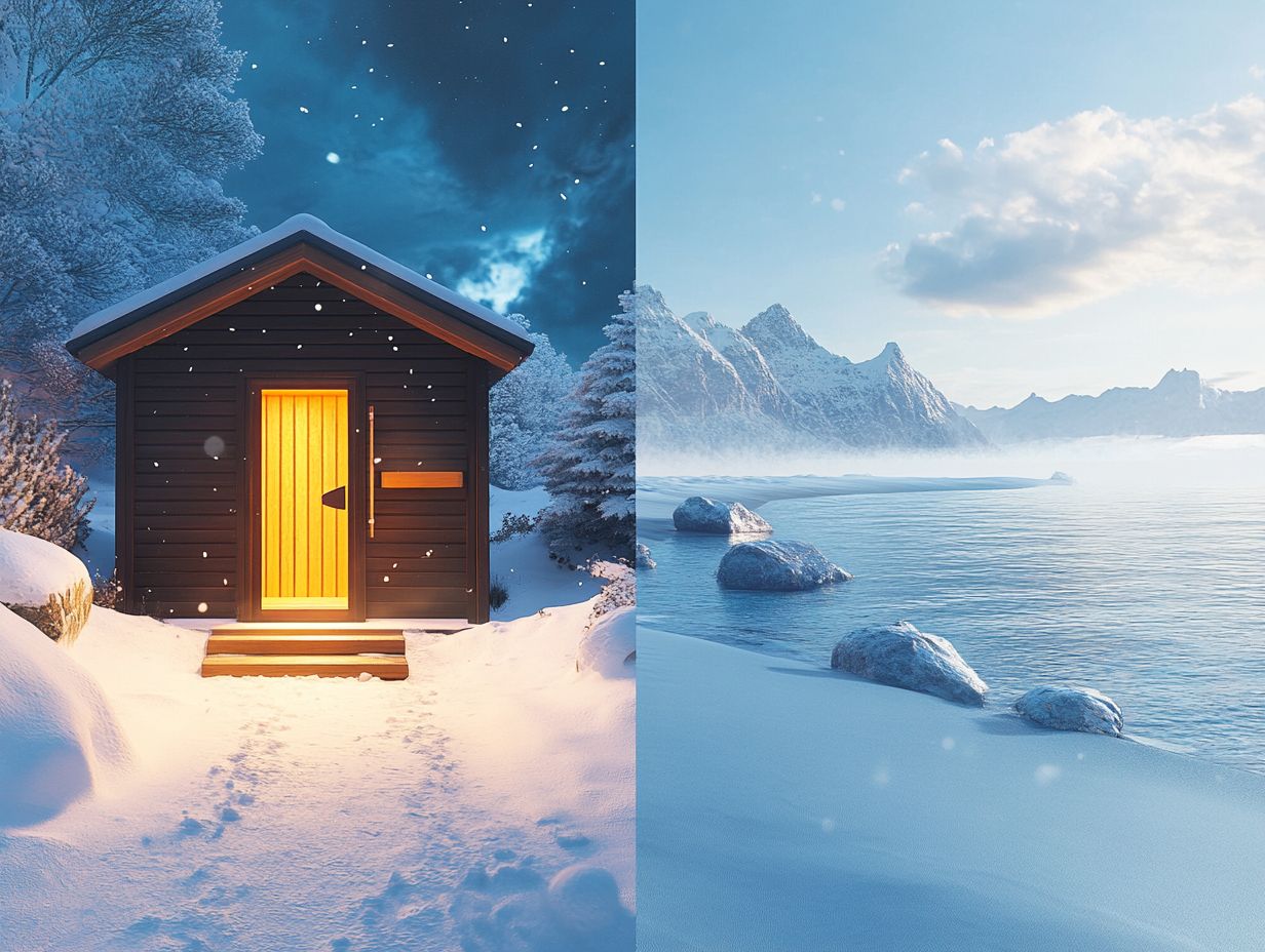 A visual guide on sauna safety in different seasons