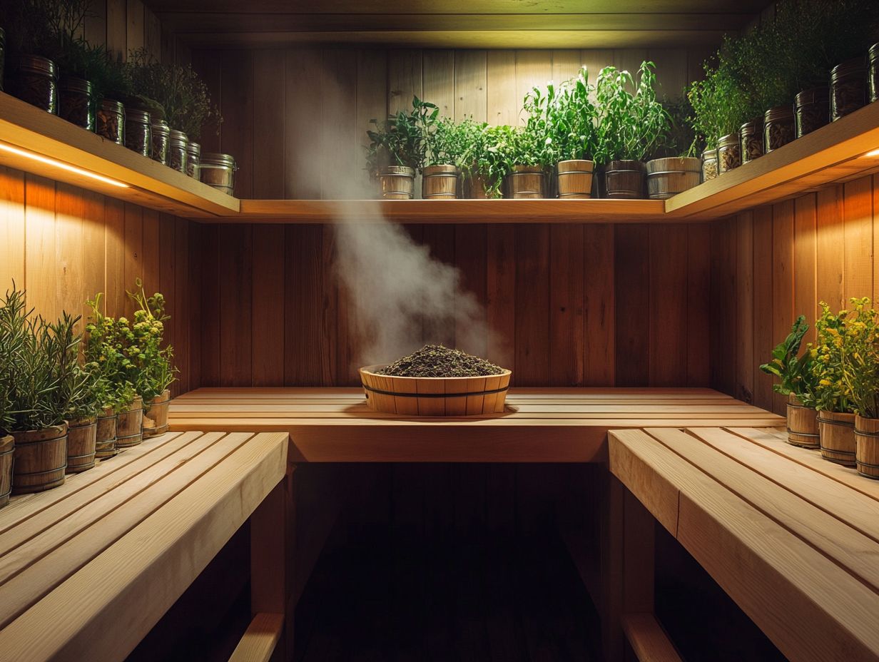 A calming herbal sauna experience