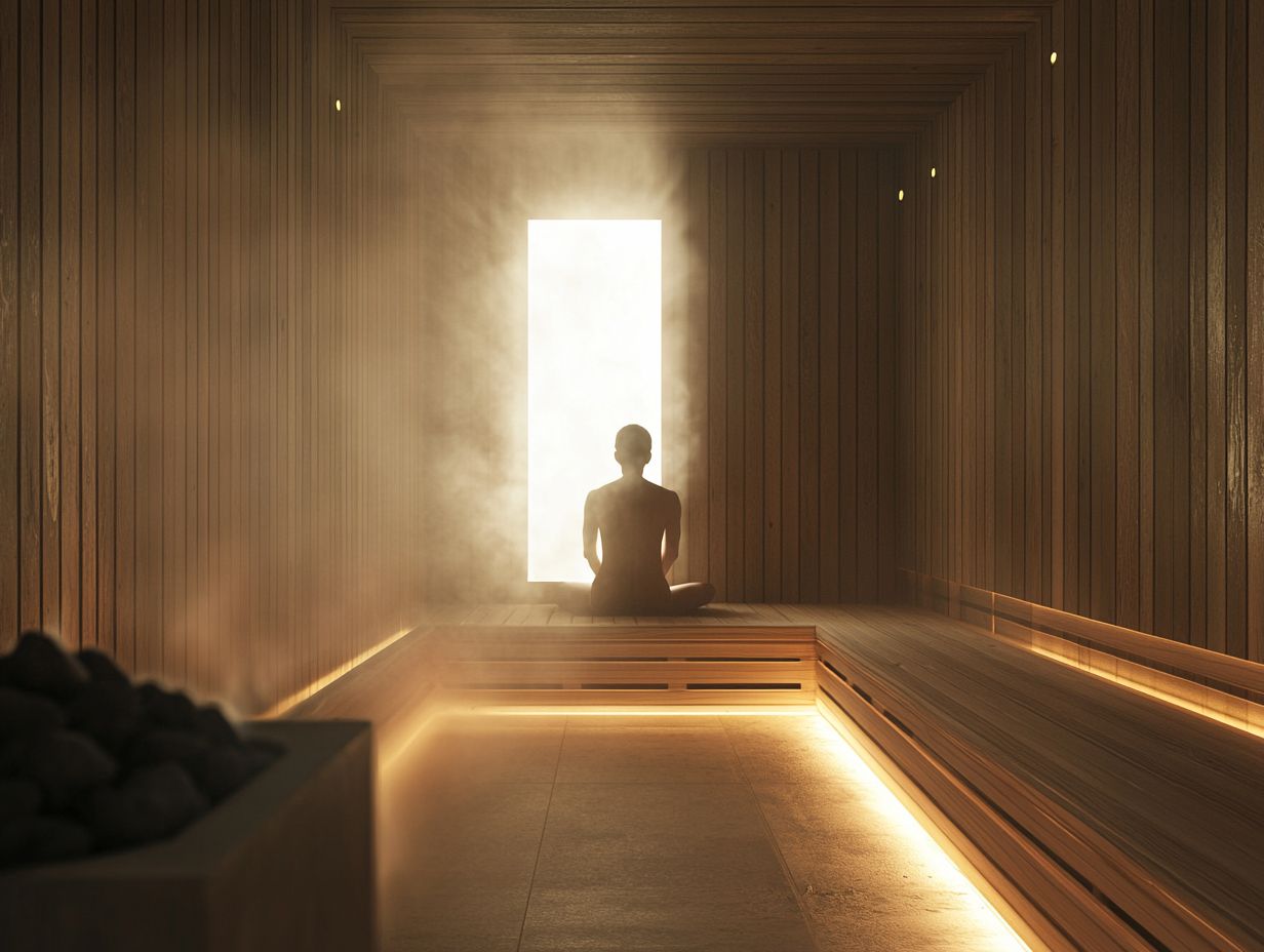 Athlete considering sauna safety measures