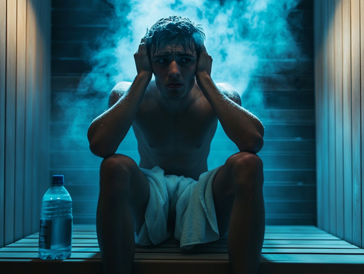 What should I wear in the sauna to minimize discomfort?