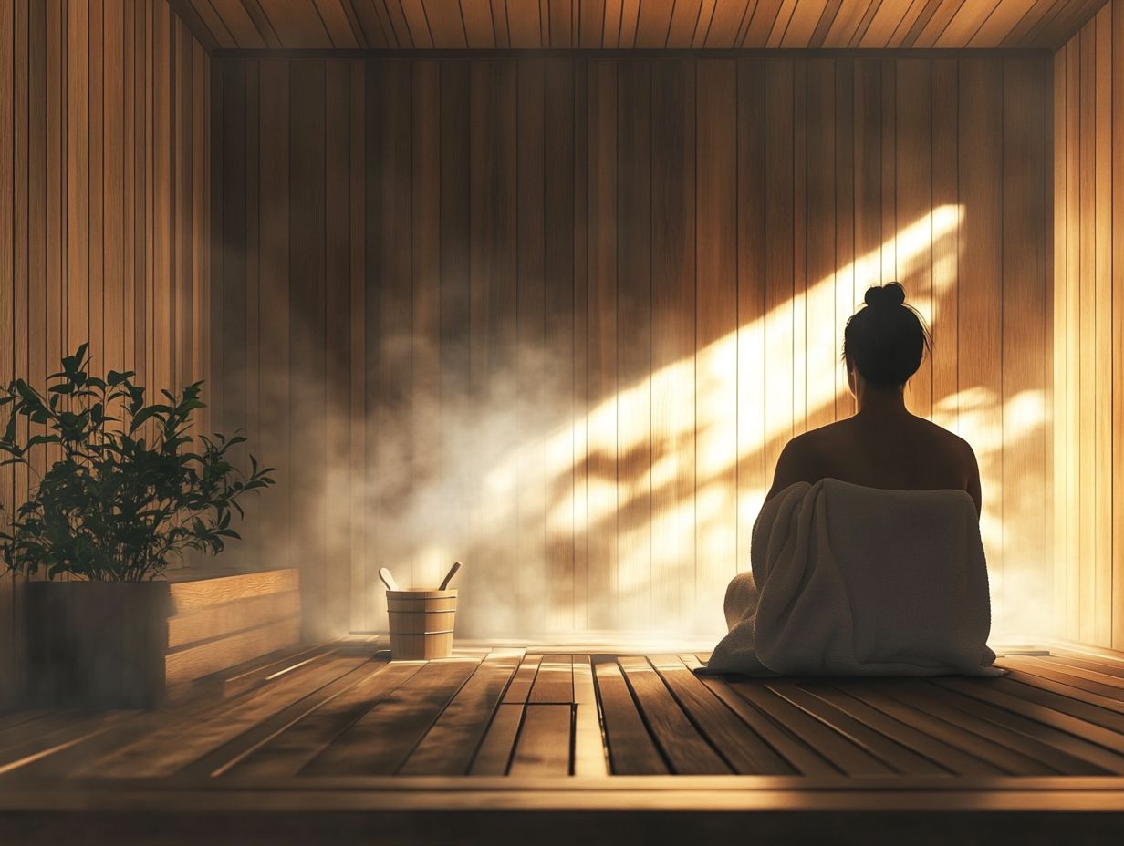 A person preparing for a sauna session