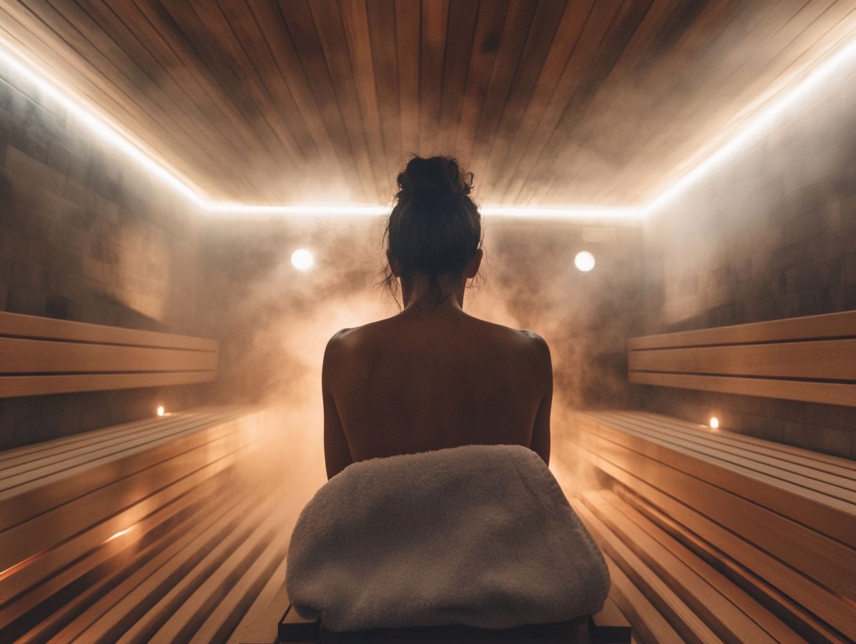 Image showcasing key takeaways about saunas and skin health.