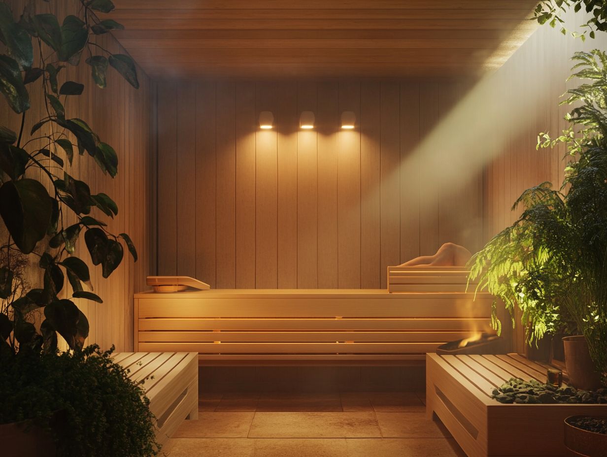 Image illustrating precautions and risks of sauna therapy