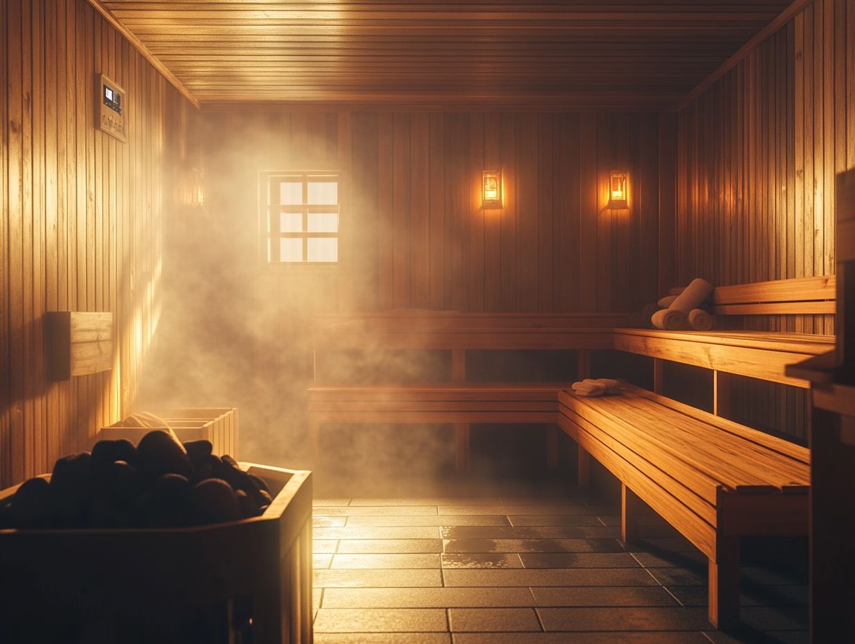 A beautiful sauna setup showcasing the ideal environment for relaxation