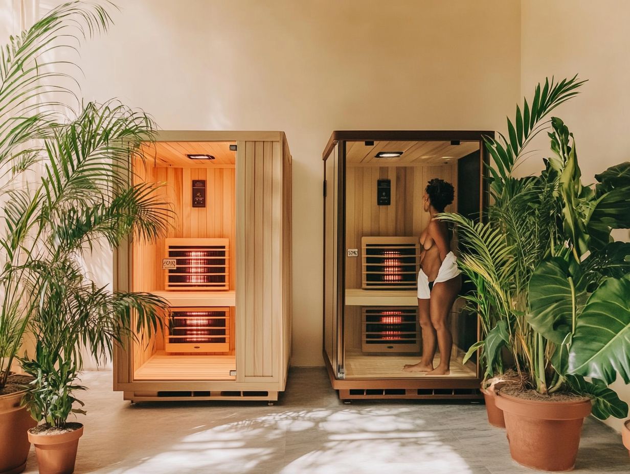 Infographic on how to choose between traditional and infrared saunas