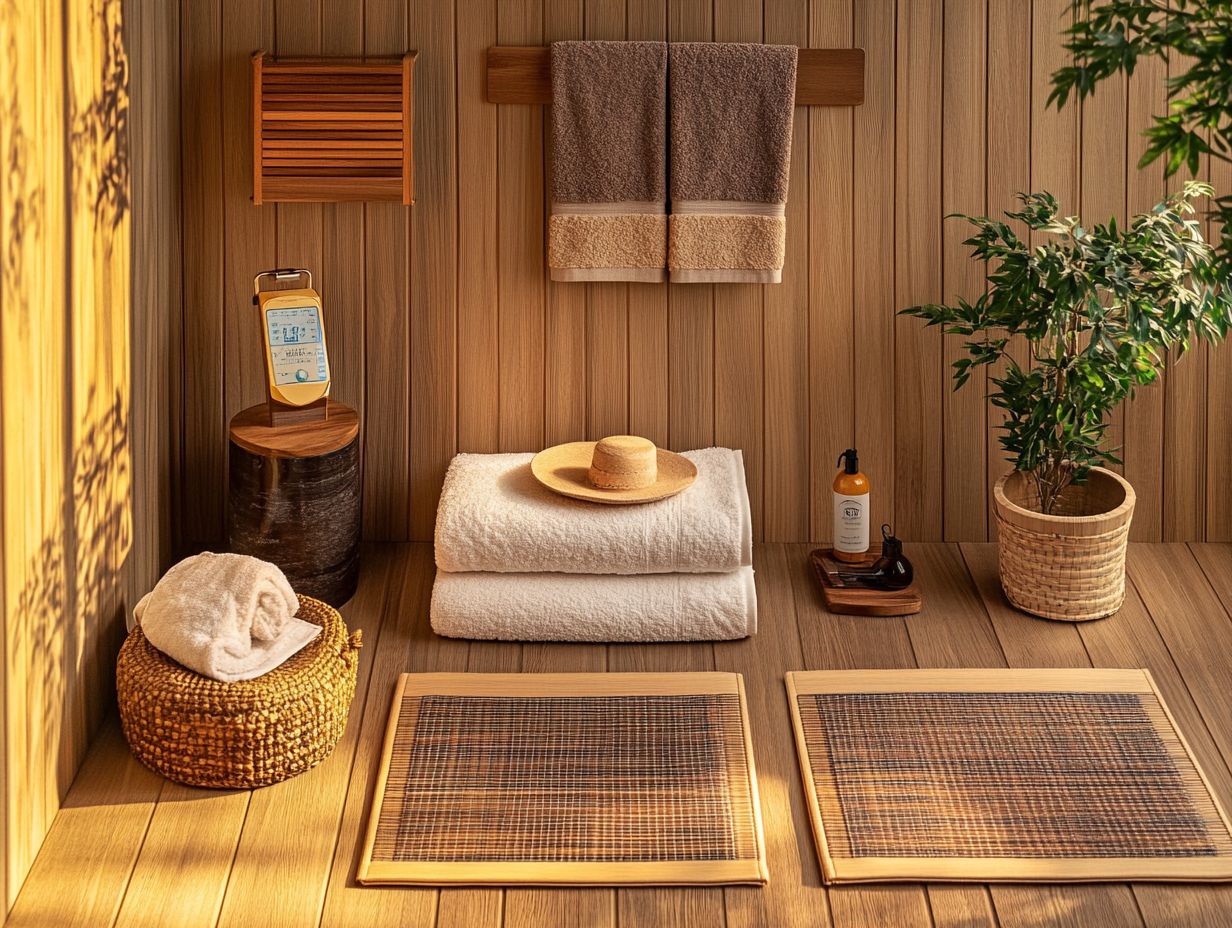 Image depicting frequently asked questions about sauna accessories