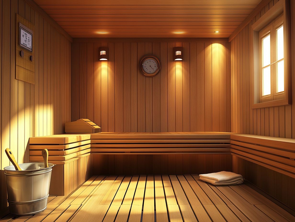 Illustration of Essential Safety Measures in a Sauna