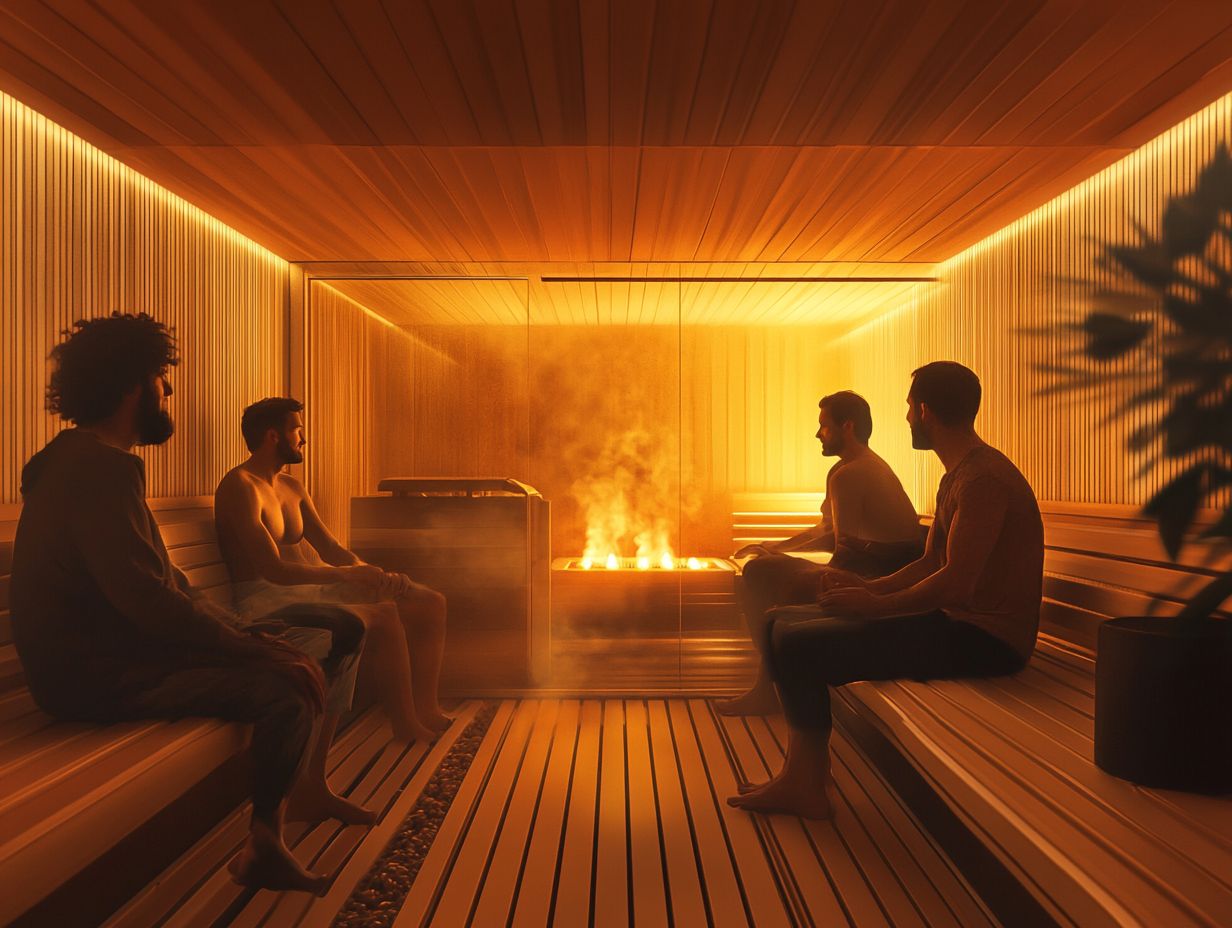 A welcoming sauna community gathering