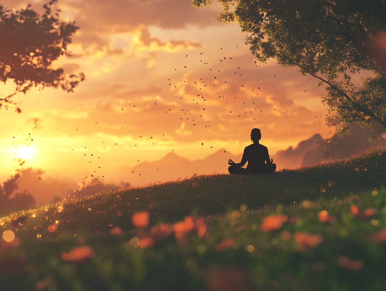 Person practicing mindful movement through yoga