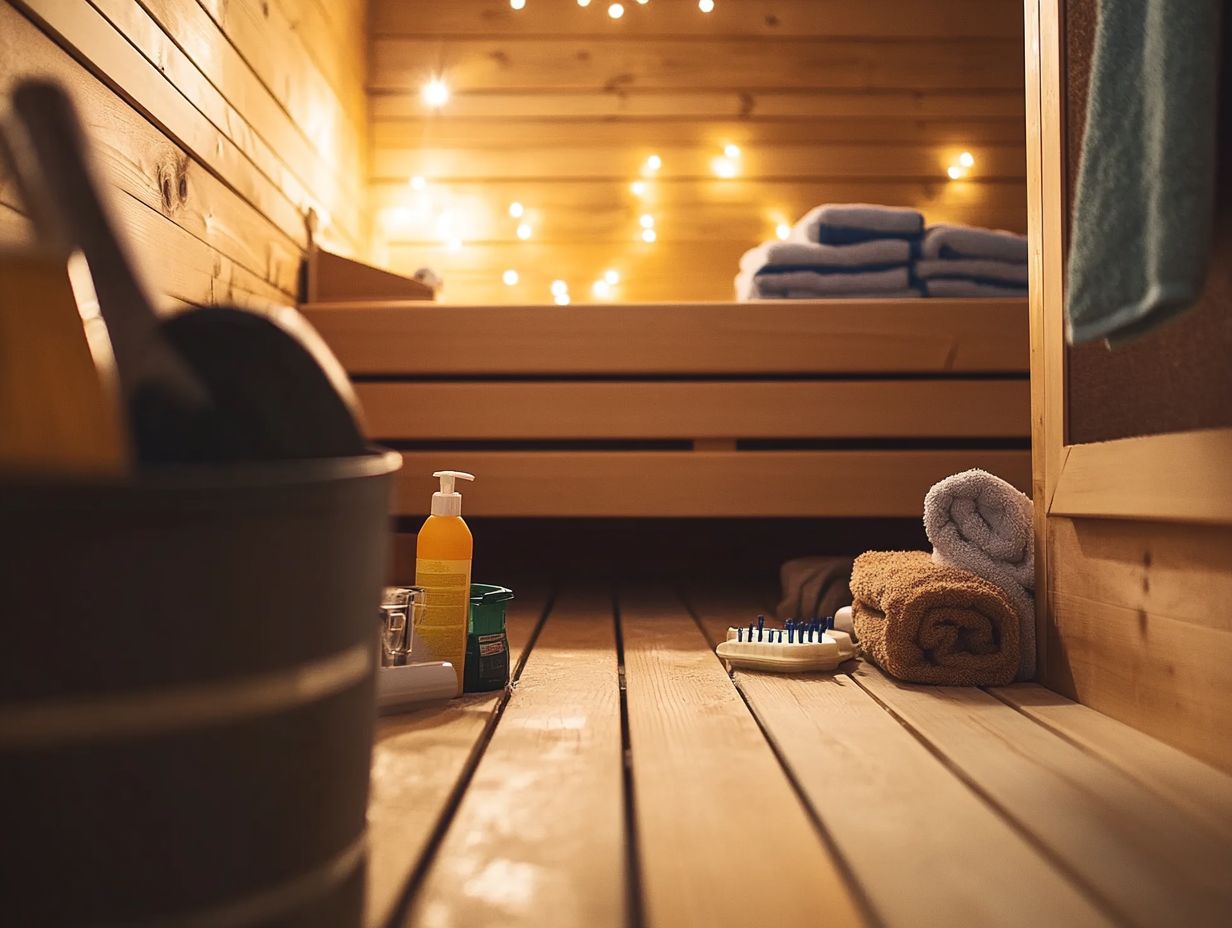 Visual guide for sauna maintenance FAQs