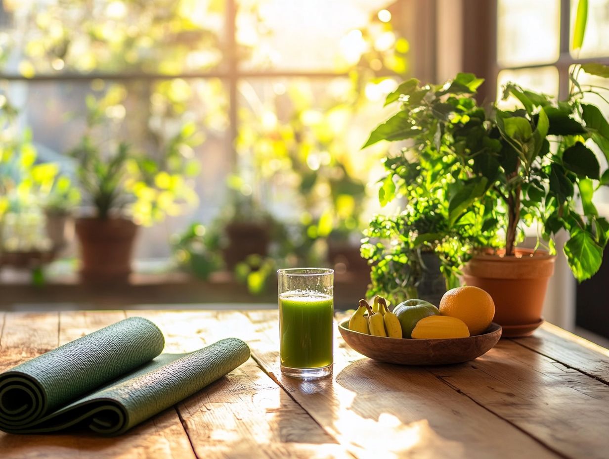 A person preparing a detox drink in a kitchen