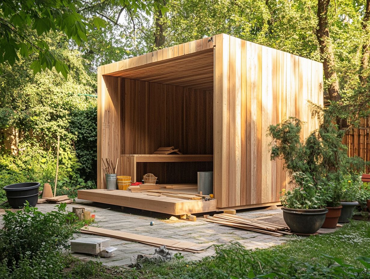 What are the benefits of installing a DIY outdoor sauna?