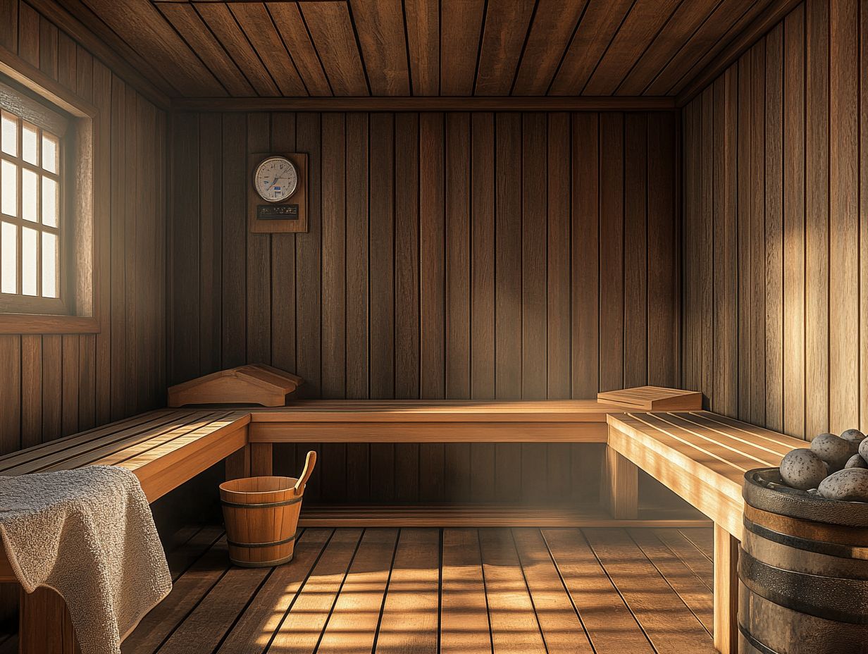 Illustration of sauna health benefits