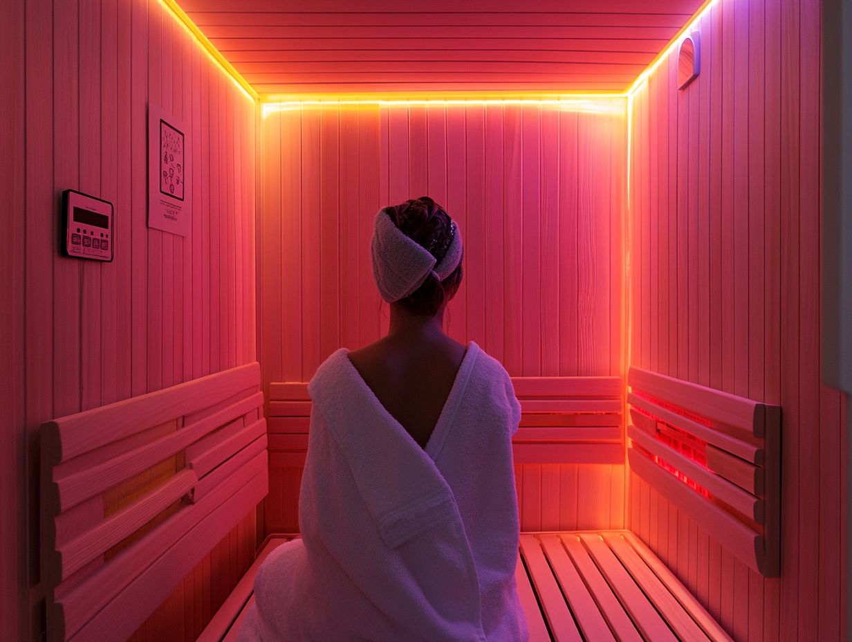 Visual guide for tips to maximize infrared sauna benefits