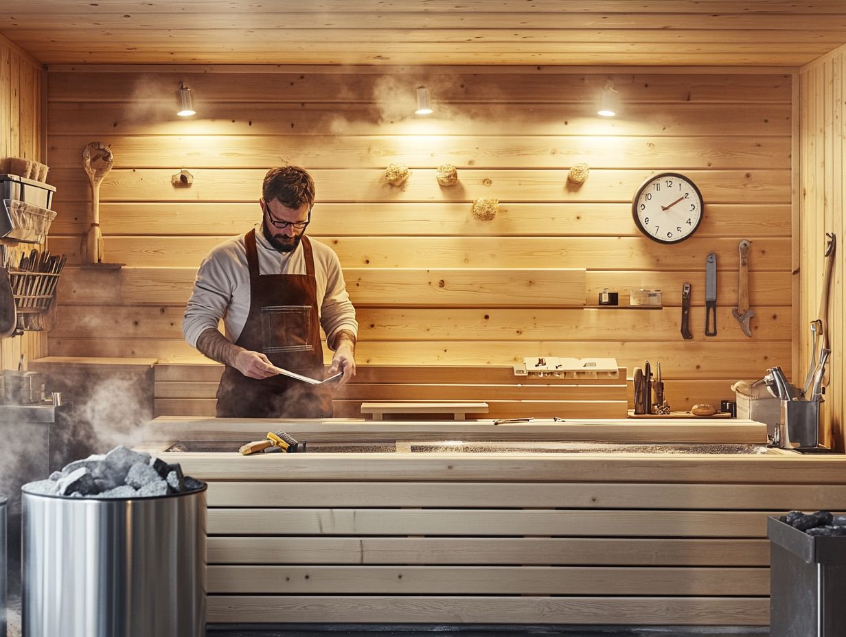 How often should sauna maintenance services be scheduled?