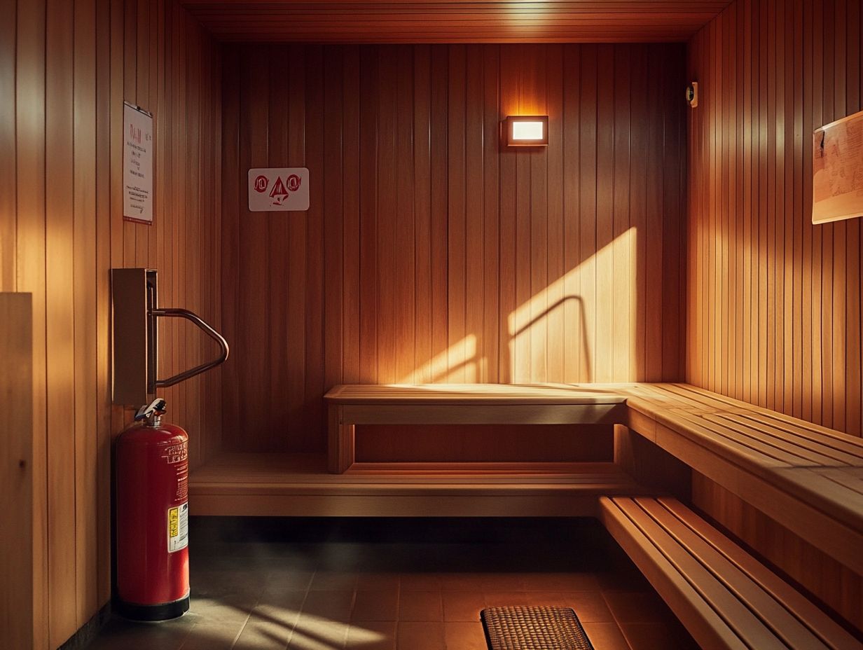 What are the common accidents that can happen in a sauna?