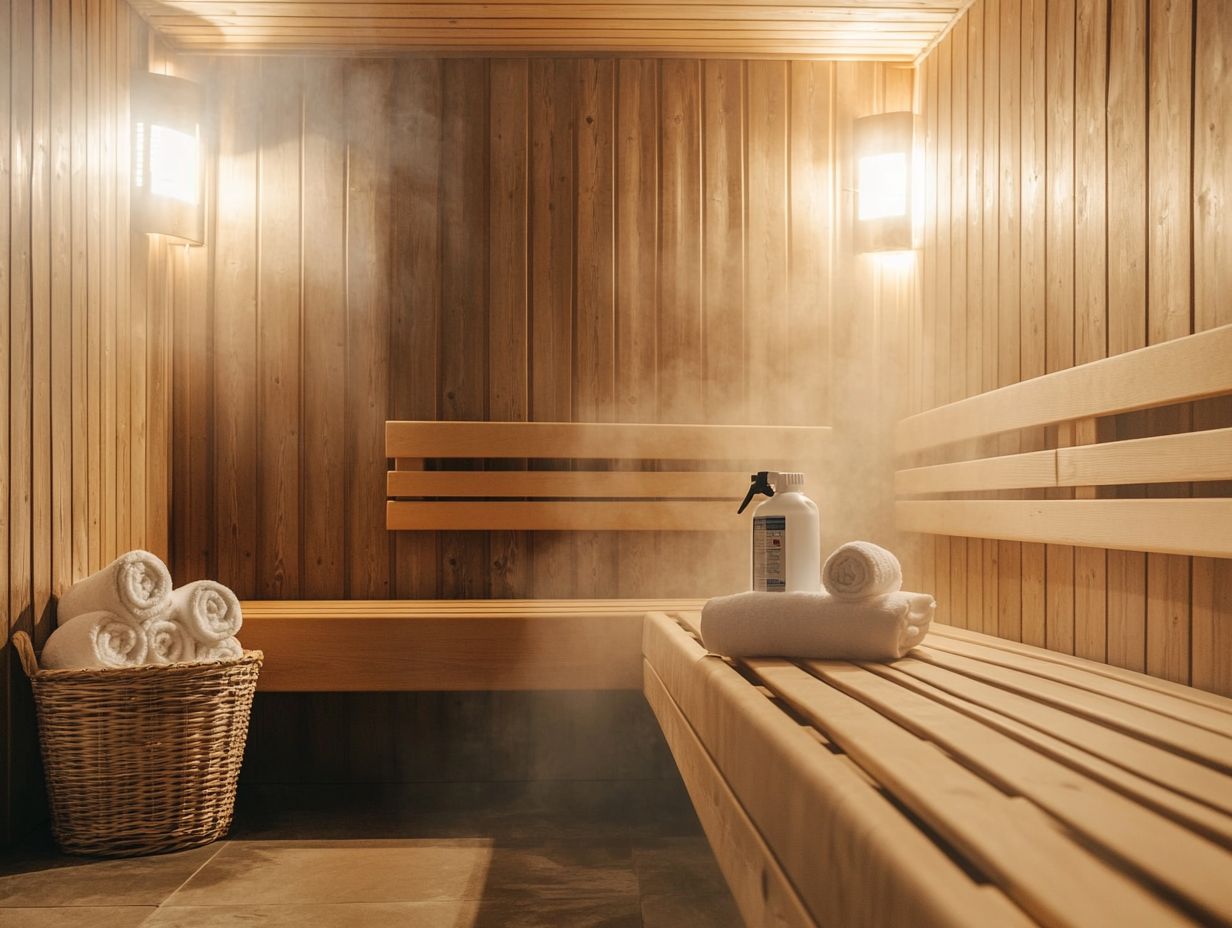 Steps for Cleaning and Sanitizing your sauna.