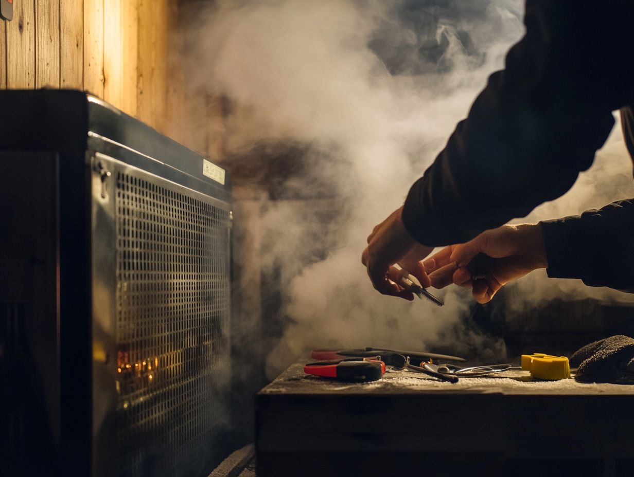 Image demonstrating troubleshooting and repairing sauna heaters.