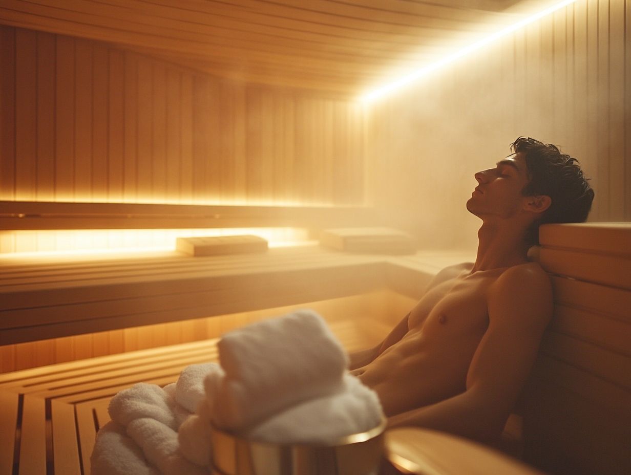 A person enjoying a sauna, illustrating the benefits for brain function.