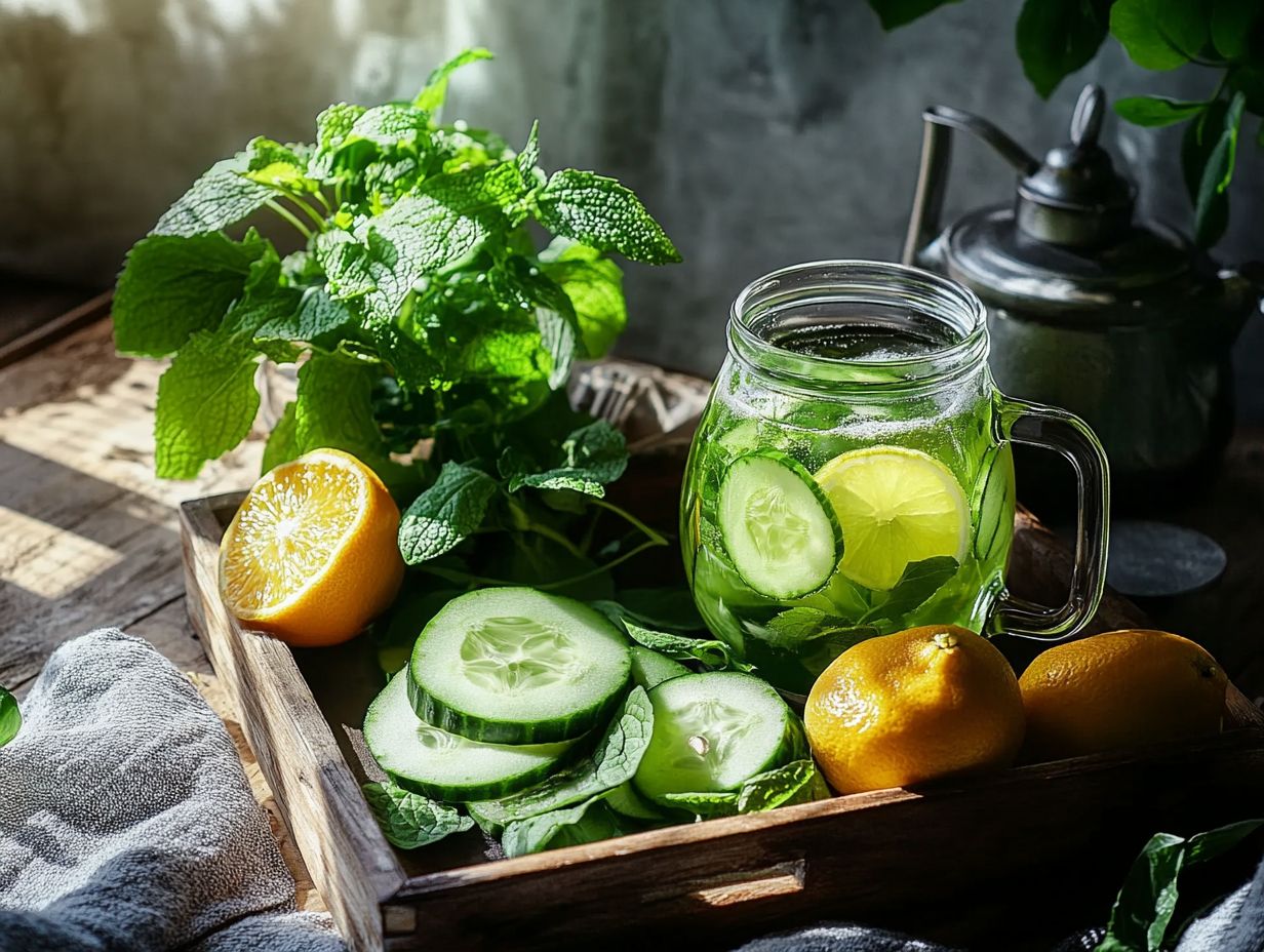 What are some natural detox methods for achieving clear skin?