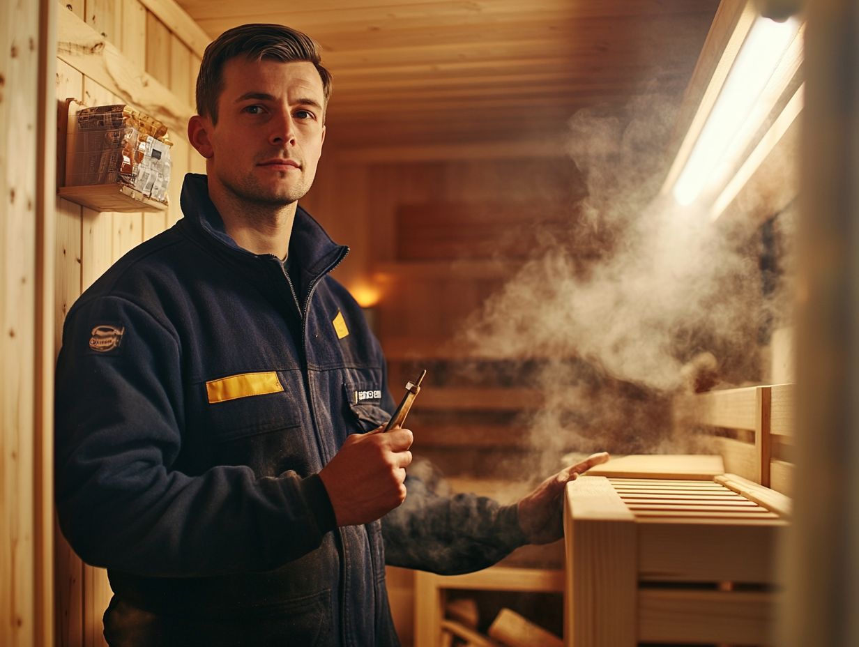 Image depicting identifying and troubleshooting sauna problems