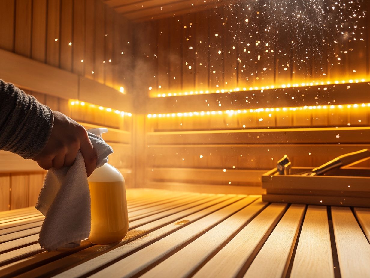 Infographic on routine sauna maintenance practices