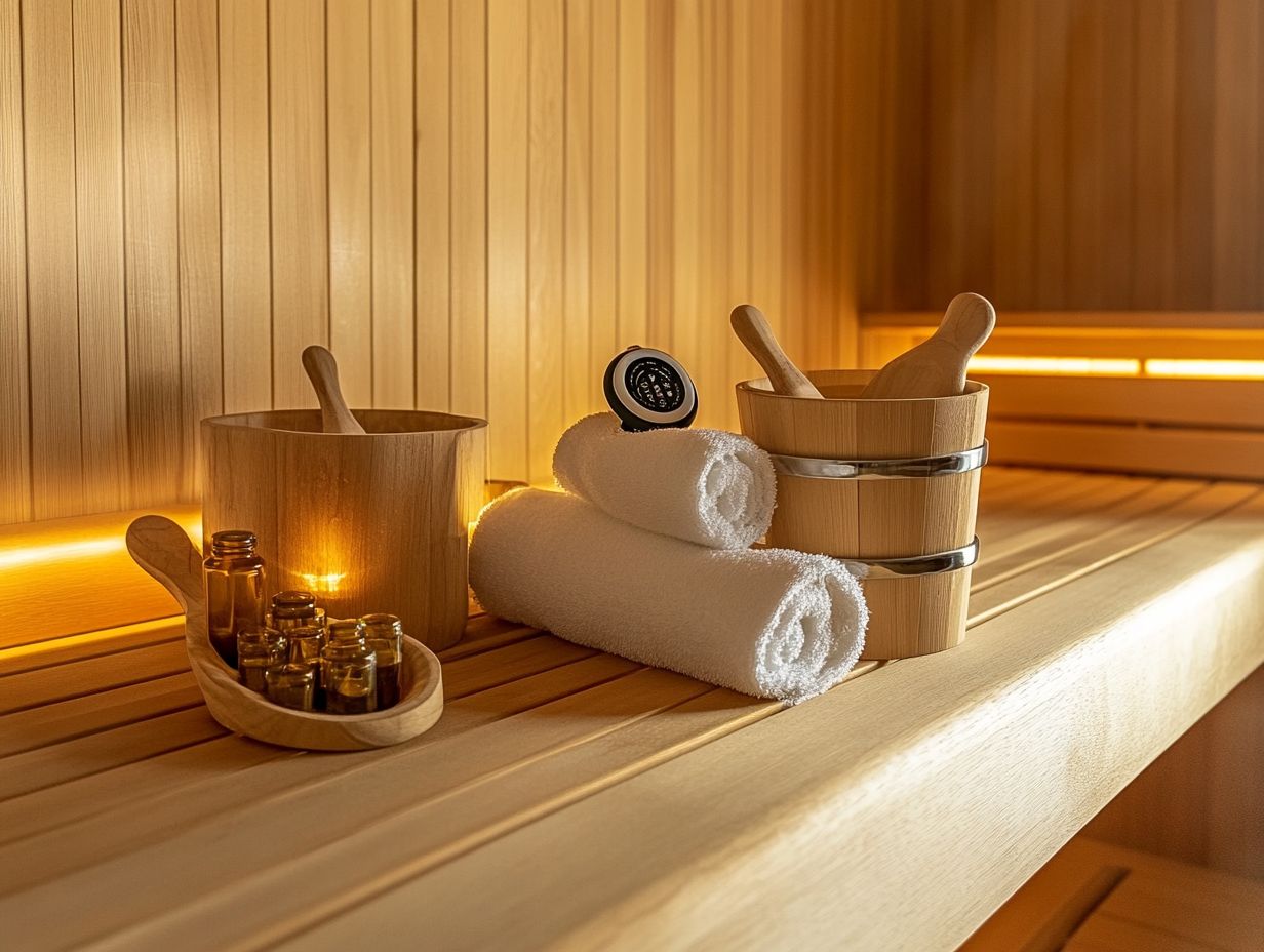 Cleaning sauna accessories