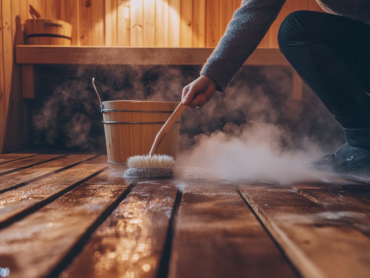 Example of sauna floor maintenance practices