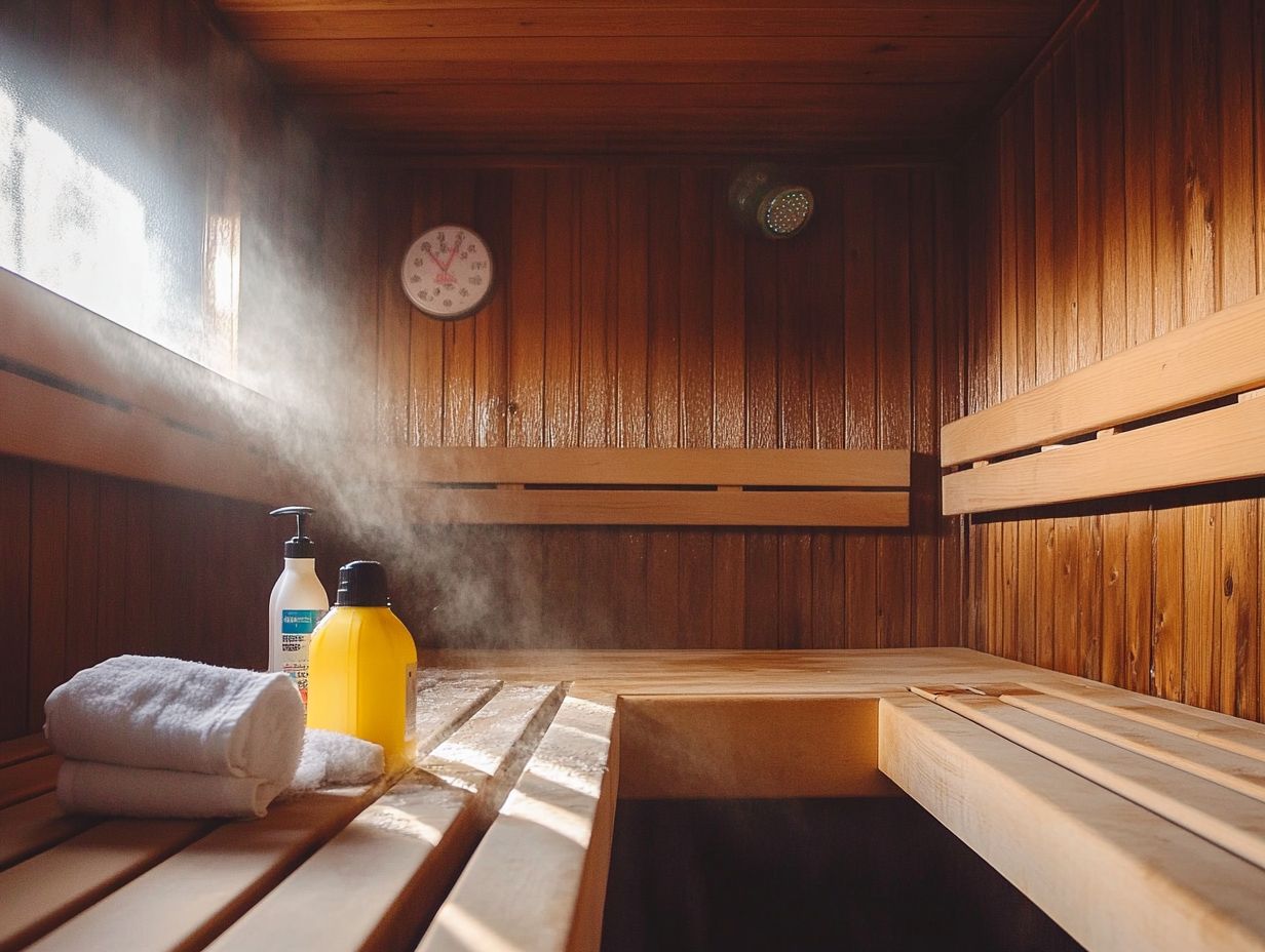 An infographic summarizing sauna maintenance key takeaways.