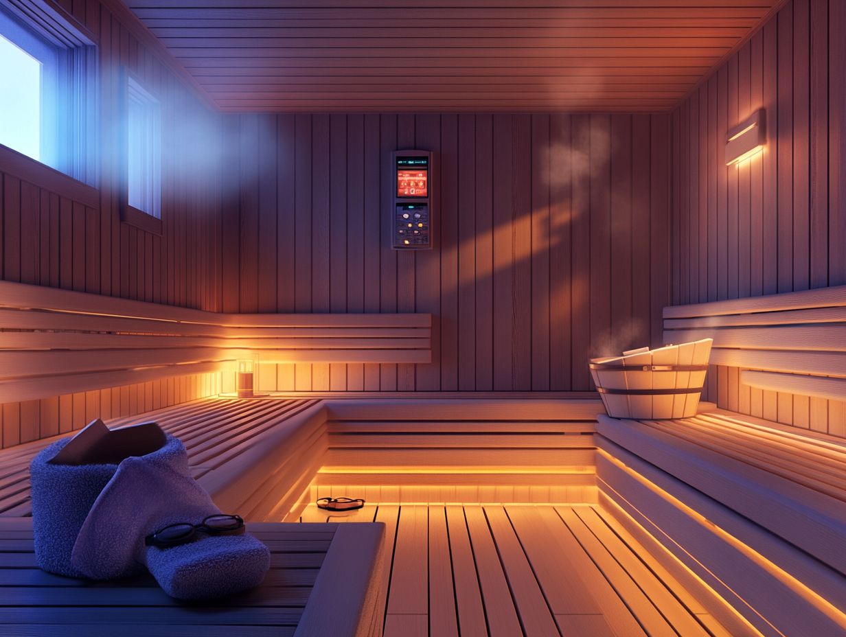 A visual guide to sauna safety for new users.