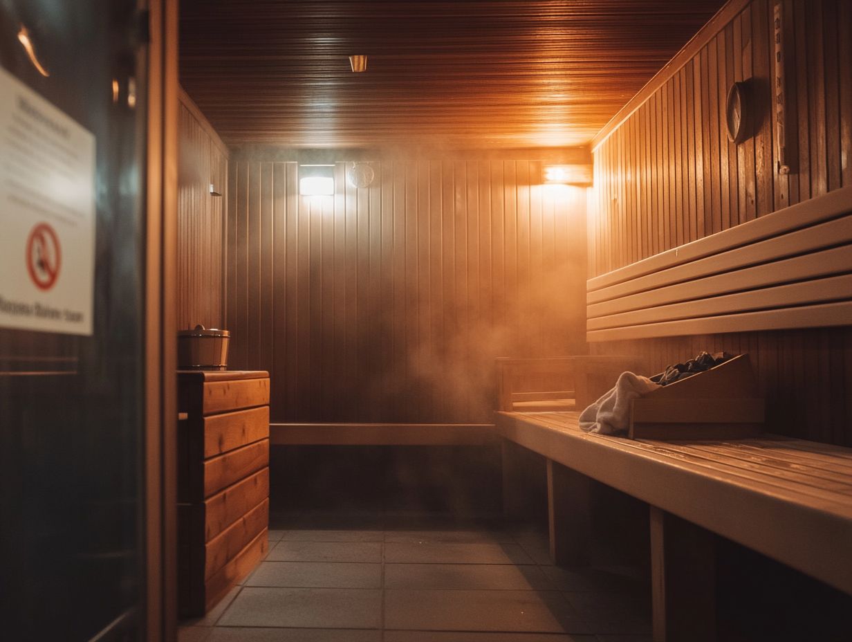 A visual representation discussing common misconceptions about sauna safety.