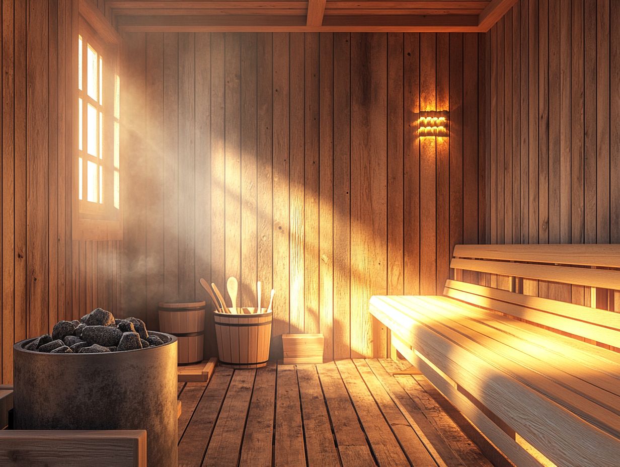 A serene sauna setting highlighting the benefits of sauna use.