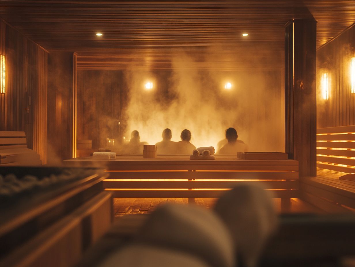 A person enjoying a sauna safely